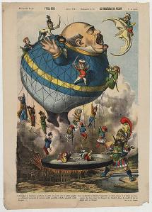 voyages extraordinair I volatori. Les messieurs qui volent. Lithograph, 1880